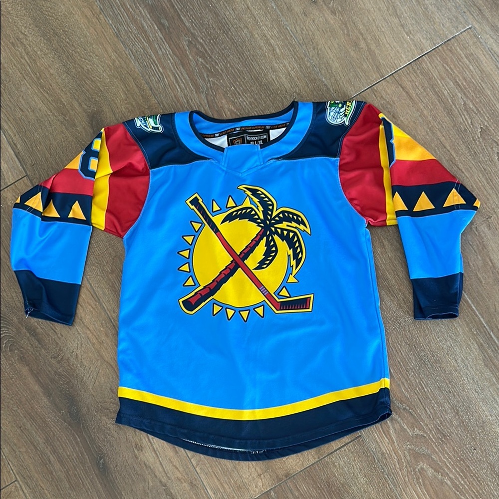 TroyHockey Colorful Hockey Jersey. Size JR L/XL.